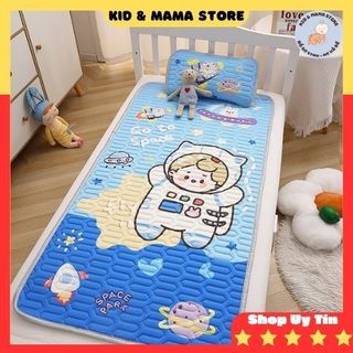 Chiếu điều hòa cao su non thoáng mát size 60x120cm, bộ chiếu điều hòa cho bé cao cấp A123 Kid Mama