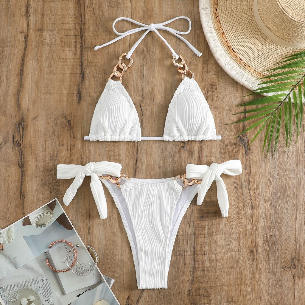 Bộ Bikini Đi Biển hai mảnh phối dây xích, chất liệu dày dặn cao cấp, Siêu Hot mùa hè 2024 | BigBuy360 - bigbuy360.vn