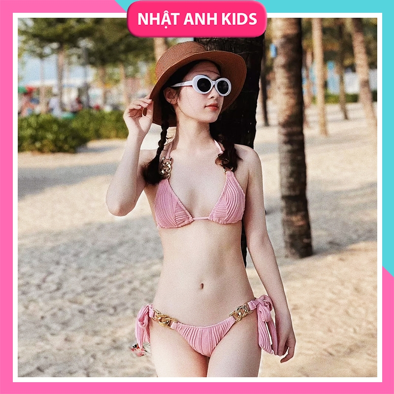 Bộ Bikini Đi Biển hai mảnh phối dây xích, chất liệu dày dặn cao cấp, Siêu Hot mùa hè 2024 | BigBuy360 - bigbuy360.vn