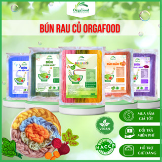 Bún rau củ ngũ sắc 100% hữu cơ Orgafood, bún gấc, chùm ngây, bún ngô, khoai lang, giảm cân, EAT CLEAN healthy, ăn kiêng