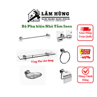 ✅ bộ phụ kiện nhà tắm cao cấp inox 304, 6 món: hàng cao cấp chất lượng cao