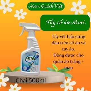 Tẩy trắng cổ áo và tay áo MORI - tẩy sạch các vết bẩn cứng đầu trên cổ áo, tay áo, chai 500ml