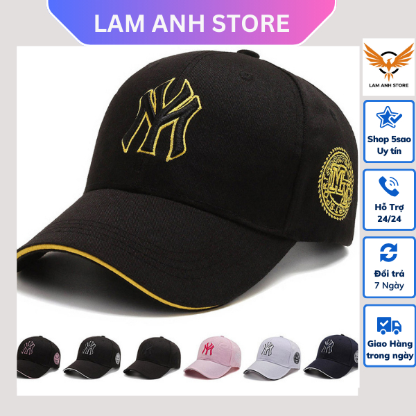 Mũ Lưỡi Trai Thêu Chữ R,NY Hoạ Tiết Trẻ Thời Trang Cao Cấp Nón Lưỡi Trai Unisex Mũ Nam Nữ [Chất Đẹp]