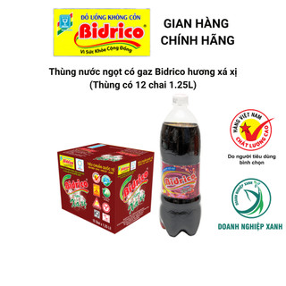 Nước Ngọt Có Gaz Bidrico Hương Xá Xị Giải Khát ( Thùng 12 chai 1.25L )