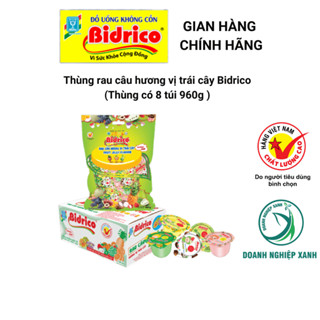 Thạch Rau Câu Hương Vị Trái Cây Bidrico ( Thùng 8 túi 960g )