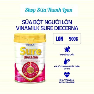 [HSD T3-2026] [MẪU MỚI] SỮA BỘT VINAMILK SURE DIECERNA 900G.