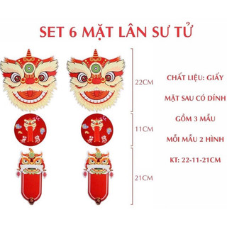 Mặt lân sư tử Đầu lân trang trí tết trung thu, tết thiếu nhi, tết nguyên đán