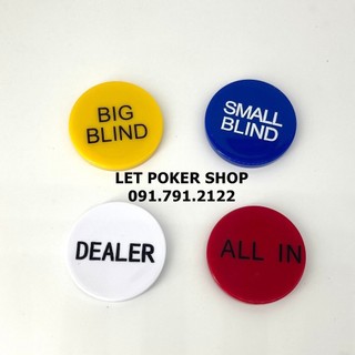 Nút phỉnh dealer, big blind, small blind, all in cho poker