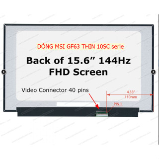màn hình laptop MSI Gaming GF63 Thin 10SC i7 10750H 15.6 144hz new