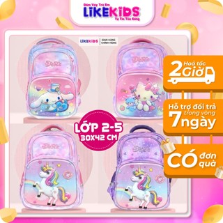 Balo dere cho bé lớp 2- lớp 5 đáng yêu 30x42 cm - likekids