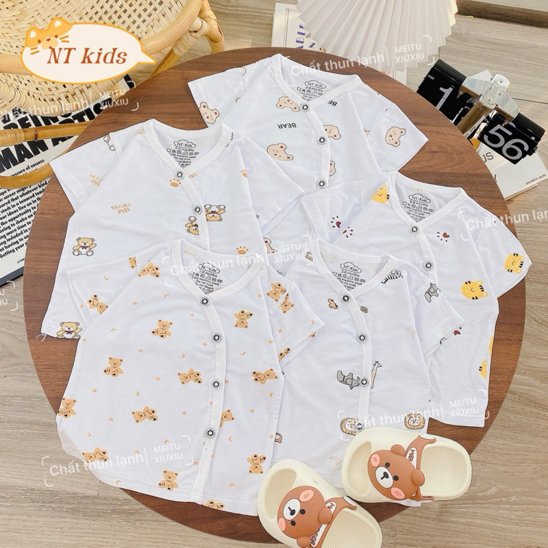 BB57 Combo 3 Áo Cộc Tay Họa Tiết Chất Pettit Cho Bé VT-Mv Kids Chất Liệu Mềm Mịn