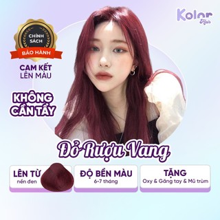 (TẶNG KÈM Ủ BIO) Thuốc nhuộm tóc SIÊU DƯỠNG màu ĐỎ RƯỢU VANG không tẩy nhuộm tóc tại nhà Kolorhair | DIVASEA