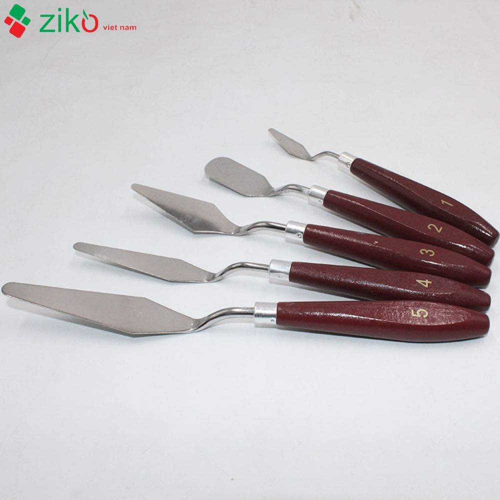 Bộ bay pha, trộn màu Acrylic, Bay trộn màu cán gỗ