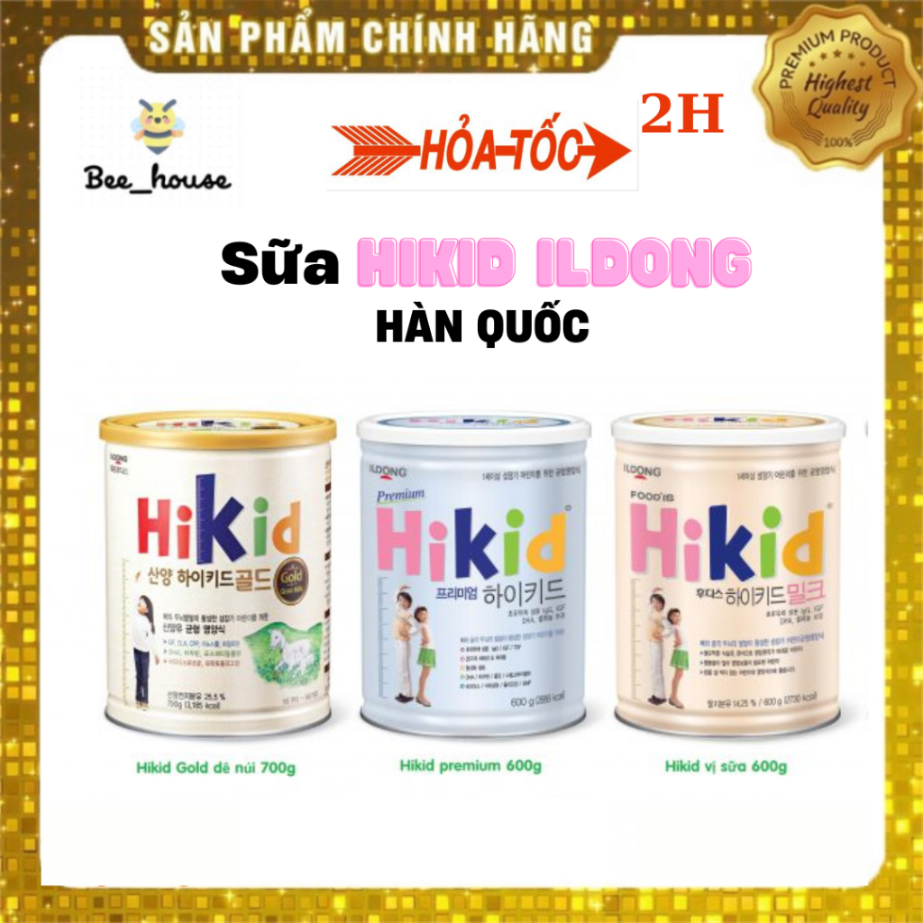 [ MÃ GIẢM TRÊN LIVE] Sữa Hikid Ildong Hàn Quốc 600g