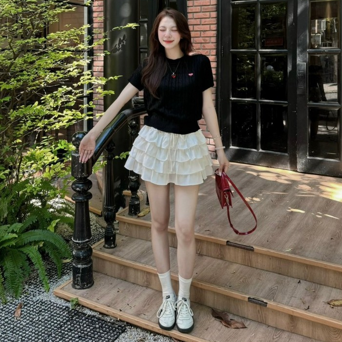(ẢNH CHÍNH CHỦ) Chân váy ren bèo 4 tầng dáng ngắn WAVYSKIRT | BigBuy360 - bigbuy360.vn