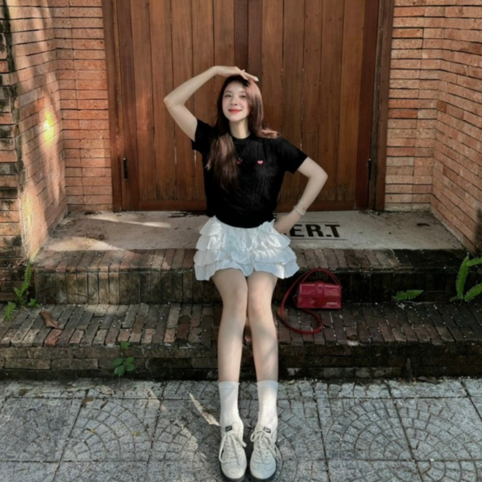 (ẢNH CHÍNH CHỦ) Chân váy ren bèo 4 tầng dáng ngắn WAVYSKIRT | BigBuy360 - bigbuy360.vn