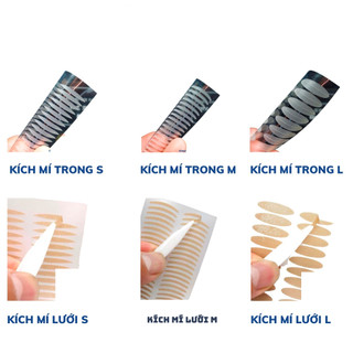 Kích mí dạng lưới và trong suốt tạo 2 mí trang điểm, vỉ 40c kích mí s,m,l không lộ keo 88804