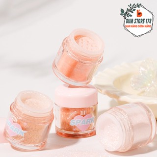 Bột Nhũ Bắt Sáng Xixi Ánh Kim Tuyến Lấp Lánh, Phấn Highlight Bắt Sáng Body 3 Màu Bóng Mịn Tự Nhiên