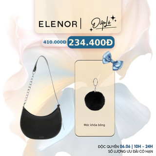 Túi xách nữ, Túi đeo vai, túi kẹp nách nữ bán nguyệt quai phối xích đơn giản, cá tính ELENOR June bag TC35