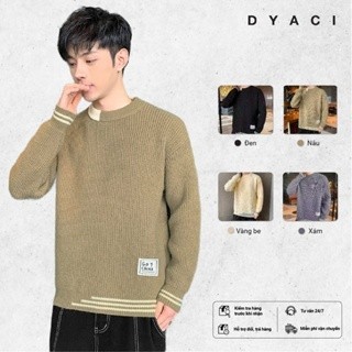 Áo Len Nam Cổ Tròn Phối Cổ Phong Cách Ulzzang Hot Trend 2021 Thời Trang Faviti AL24