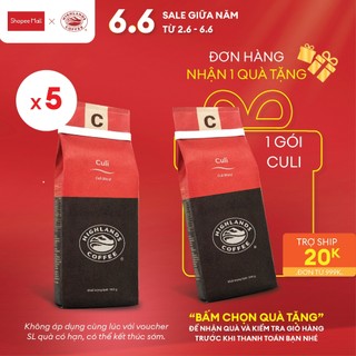 Mua 5 Tặng 1 - Combo 5 gói Cà phê rang xay Culi Highlands Coffee 200g/gói tặng 1 gói (quà hiển thị tại giỏ hàng)