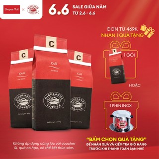  Combo 3 gói Cà Phê Rang Xay Culi Highlands Coffee 200g/gói