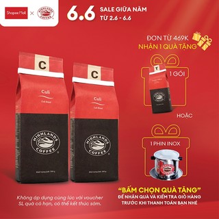  Combo 2 gói Cà Phê Rang Xay Culi Highlands Coffee 200g/gói