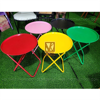 Bàn xếp sắt tròn trà chanh
