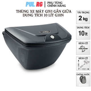 Thùng xe máy givi G12N cho EXCITER 135, EXCITER 150 dung tích 12 lít kèm sẵn pat gắn giữa xe hàng chính hãng