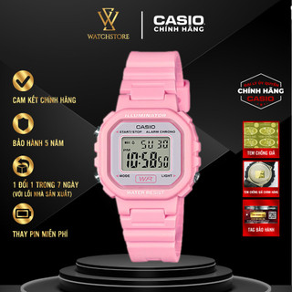Đồng Hồ Điện Tử Unisex Casio LA-20WH-4A1DF Trẻ Trung Cá Tính Mặt Kính Nhựa Màu Hồng 30.4 mm Dây Đeo Nhựa Hồng Chính Hãng