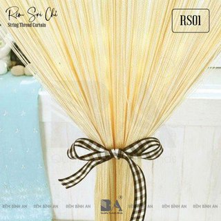 Rèm Sợi Chỉ Sợi Trơn Màu Vàng Kem - Trang Trí Nhà Ở, Tiệc Cưới, Tiệm Tóc, Nails, Spa, Homestay, Clinic [KT 3M X 3M]