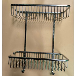 Kệ góc 2 ngăn inox 304 php kích thước dài 34cmxr15cmxc45cm nặng 1.8kg dày 3 ly.