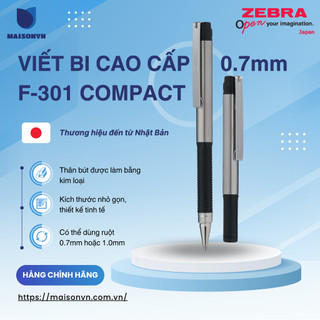 Viết Bi Zebra F301 Compact 0.7mm [Chính hãng] - mực xanh