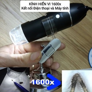 Kính hiển vi điện tử kết nối điện thoại và máy tính phóng đại 1600X Digital Microscope