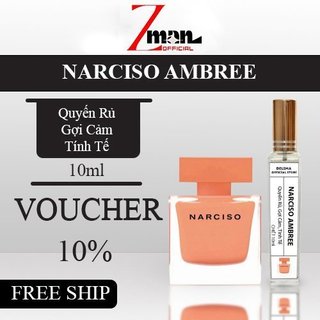 Nước hoa nữ Narciso Rodriguez Ambree, Hương Thơm Gợi Cảm Quyến Rũ Chai 10ml