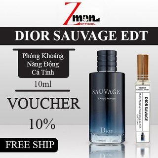 Nước Hoa Nam Dior 𝐒𝐚𝐮𝐯𝐚𝐠𝐞 EDP Chiết 10ml Lịch Lãm và Sang Trọng,Phóng Khoáng, Cuốn Hút