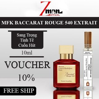 Nước hoa nữ MFK Baccarat Rouge 540 Chiết - Mùi hương sang trọng quý phái và lưu hương lâu