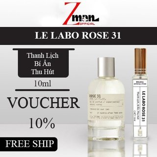 Nước hoa nam nữ Unisex Le Labo Rose 31 chiết 10ml sang trọng, tinh tế, nổi bật