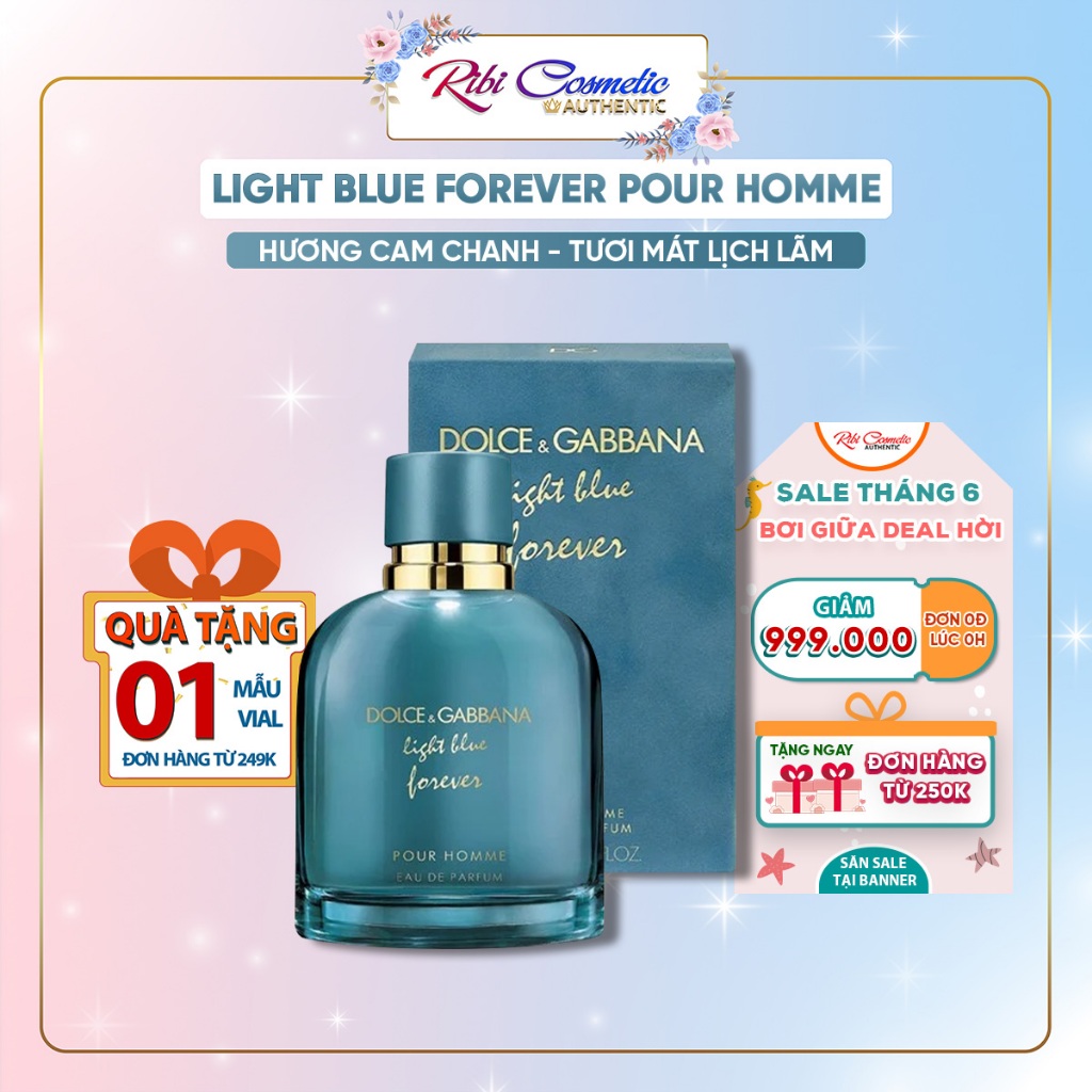 Nước Hoa Nam D&g Light Blue Forever Pour Homme Edp Ribicosmetics