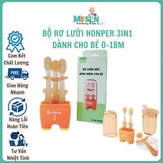 Set Rơ Lưỡi và Bàn chải Đánh Răng Silicon Honper Cho Bé