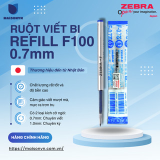 Ruột viết F100 0.7mm cho F301 / F301V / F301compact / F701 / BA115 - Zebra Nhật Bản [Chính hãng]