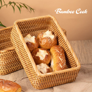 Hộp đựng đồ mây tre đan Bamboo Cook đựng mỹ phẩm , đồ khô phong cách vintage