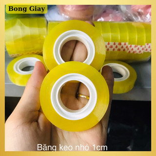 Cuộn băng dính trong size nhỏ 1cm, loại 1 dày dặn