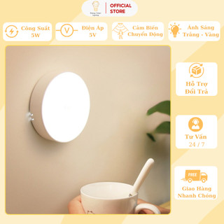 Đèn led cảm biến chuyển động energy green lighting hình tròn g11 - dán tường , dán tủ quần áo