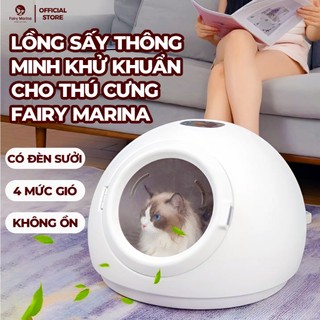 Hộp sấy khử khuẩn có đèn cho thú cưng, lồng máy sấy chuồng sấy thông minh cho chó mèo - Fairy Marina