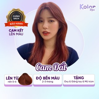  Thuốc nhuộm tóc CAM ĐẤT, kem nhuộm tóc tại nhà siêu dưỡng Kolorhair