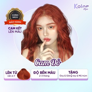  Thuốc nhuộm tóc màu CAM ĐỎ không cần tẩy, nhuộm tóc tại nhà Kolorhair