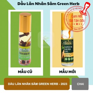 Dầu lăn nhân sâm Green Herb oil thái lan - Mẫu mới (1 chai)