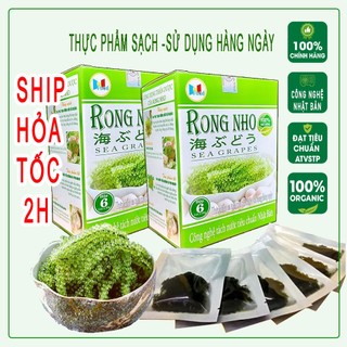 [ Combo 2 Hộp = 12 Gói  ] Rong Nho SeaGrapes + Tặng 2 Gói Mè Rang 15ML