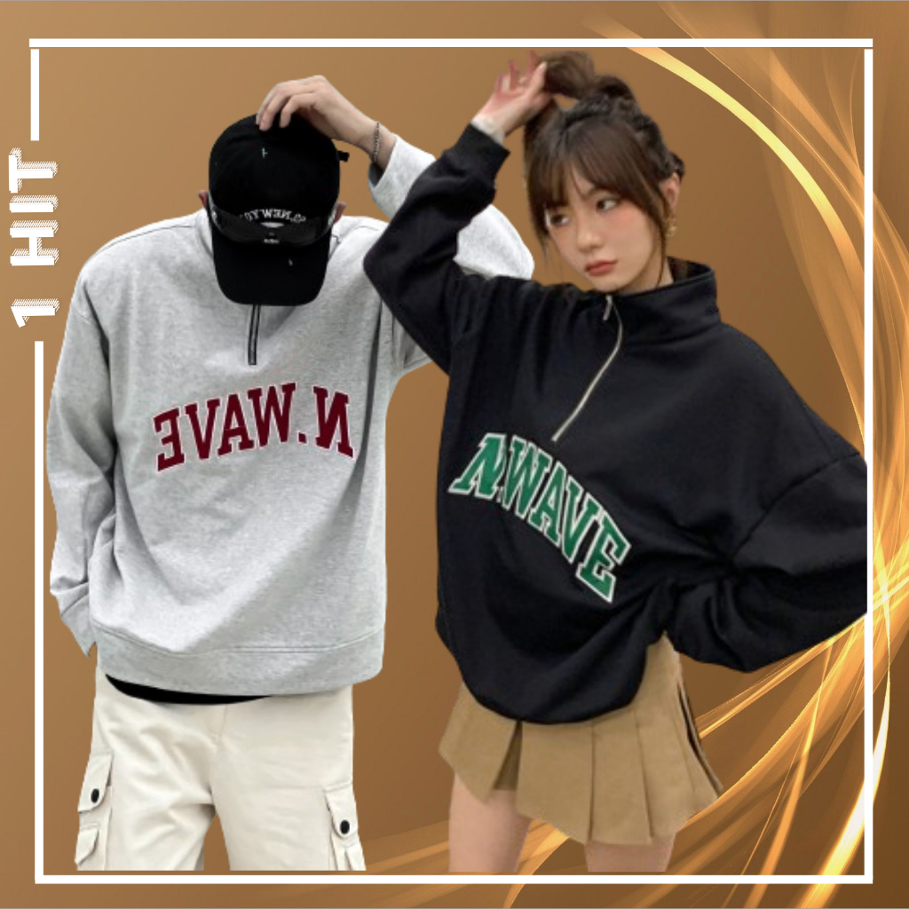 Áo Sweater Nỉ Bông N.WAVE Unisex Nam Nữ (Ảnh thật/ Có Sẵn) 1hit_unisex